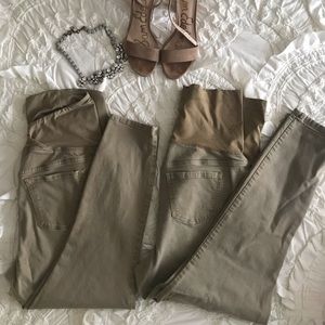 Maternity Khaki pant bundle (ankle length skinny)